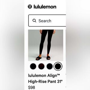 Lululemon leggings. EUC. 31”inseam. Probably size 4/6.  Black.